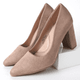 thumbnail image 5 of J. Adams Jolie Heels for Women - Closed Pointed Toe Mid Block Heel Classic Pumps, 5 of 7