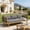 Teak Finish + Gray Rope + Dark Gray Cushion, variant on Christopher Knight Home 67.5" Outdoor Patio Acacia Wood Sofa with Light Brown Rope and Light Gray Cushions