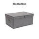 thumbnail image 5 of Caja de almacenamiento con asa lavable de gran capacidad, contenedores de tienda, cajas para el hogar de Color sólido, ropa interior para Almacenamiento y organización del hogar 50x40x29cm Gris Cateissary HA077307-04, 5 of 6