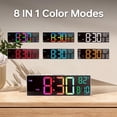 thumbnail image 3 of Reloj Despertador Digital JALL 10.5'' con LED RGB 8 en 1 Blanco, 3 of 9