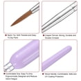 thumbnail image 4 of Pinceles de detalle Uxcell de 5 mm, pincel miniatura de nylon para pintura en acuarela y acrílico (00000#), púrpura, 4 of 6