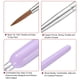 thumbnail image 4 of Pinceles de detalle Uxcell de 5 mm, pincel miniatura de nylon para pintura en acuarela y acrílico (00000#), púrpura, 4 of 6
