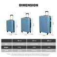 thumbnail image 6 of Travelhouse 3-Piece Hardside Luggage Set - Lightweight Spinner Suitcase with TSA Lock (20in/24in/28in),Light blue, 6 of 7