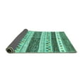 thumbnail image 2 of Ahgly Company Indoor Rectangle Abstract Turquoise Blue Contemporary Area Rugs, 4' x 6', 2 of 4
