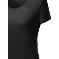 thumbnail image 4 of FashionOutfit Women's Basic Short Sleeve Scoop Neck Dip Hem T-Shirts, 4 of 4