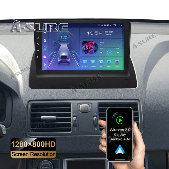 For VOLVO XC90 2002-2014 Android 13 Wireless Carplay Car Radio Stereo 2 32GB GPS Navi BT WIFI 1280HD