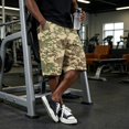 thumbnail image 5 of Cargo Shorts for Men Drawstring Elastic Waist Camouflage Shorts Summer Loose Causal Shorts with Multi-Pockets, 4XL, 5 of 6