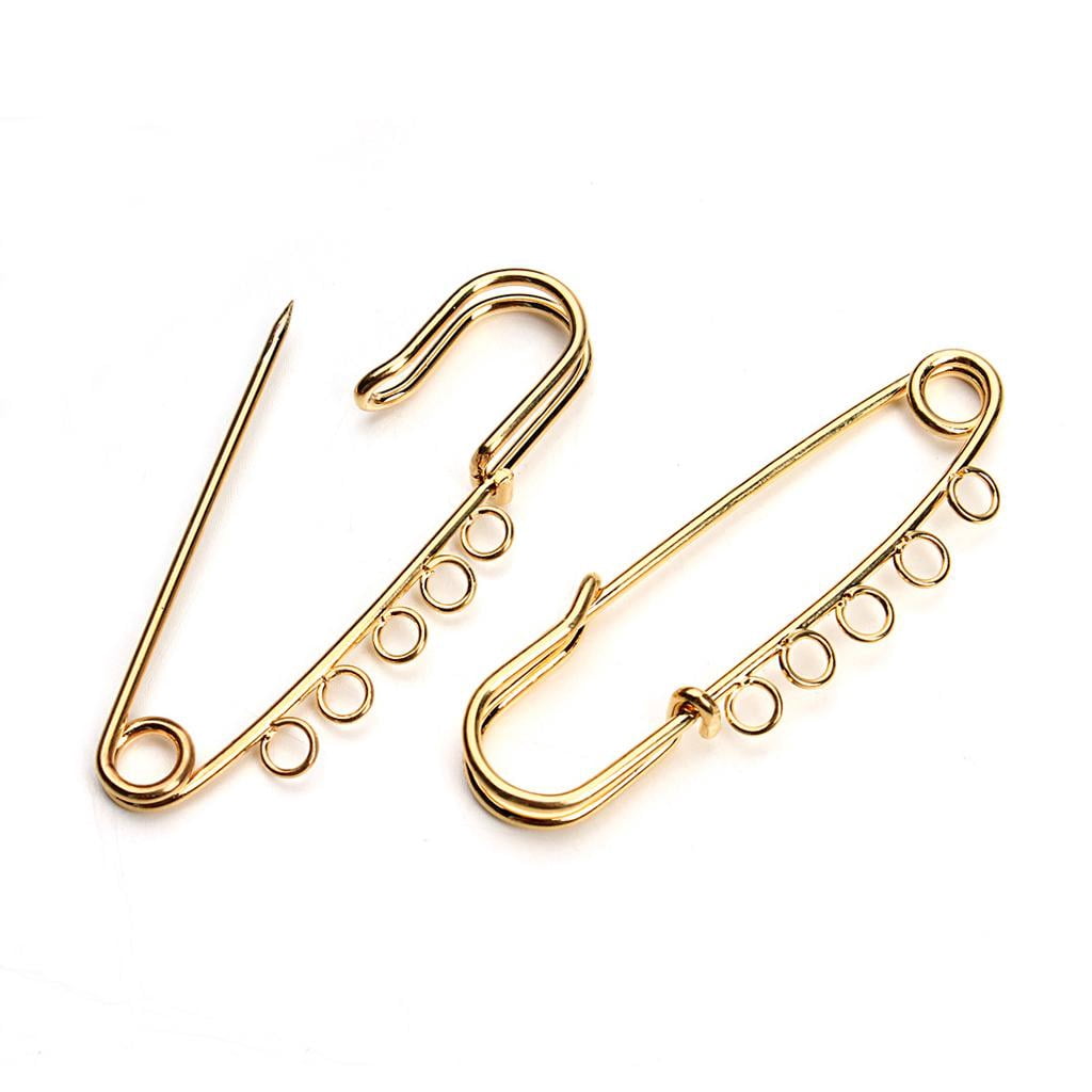 S SERENABLE 3x 10 Pins Brooch Safety Accessories Pin with Rings Can Arrange in Groups Pendants DIY Brooch Jewelry