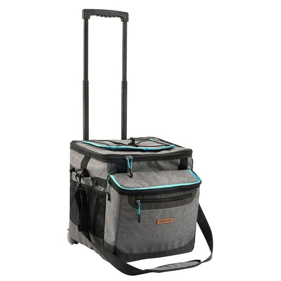 Ozark Trail 50 Can Collapsible Wheeled Cooler, Easy Access Top, Food Safe, Capacity 17.4Qt / 50 Cans., cooler