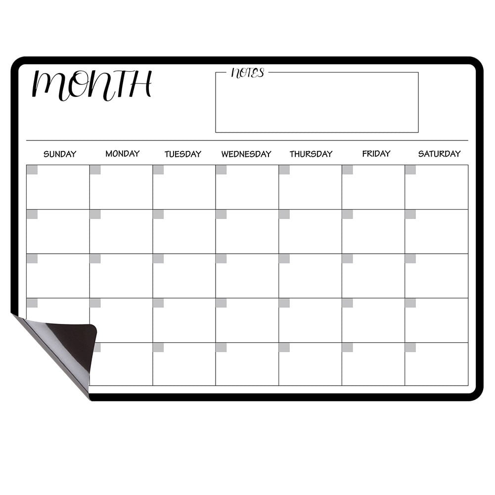 Gerich A3 Erasable Month Planner Magnetic Calendar Refrigerator Magnet Message Board