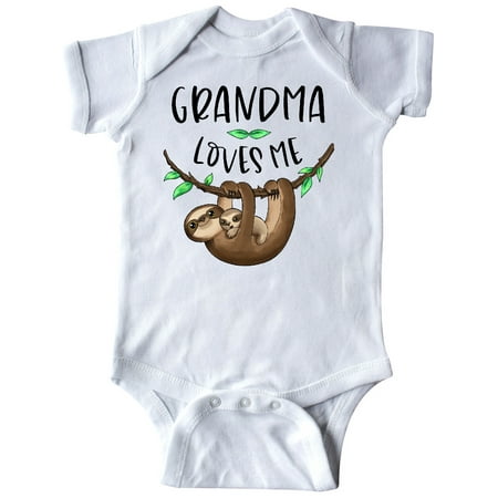 

Inktastic Grandma Loves Me Cute Sloth and Baby Gift Baby Boy or Baby Girl Bodysuit