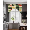 thumbnail image 4 of Green Abstract Kitchen Swag Valances for Windows, Middle Century Minimalist Lines Swag Valances Curtains for Living Room, Rod Pocket Window Treatments for Bathroom, Bedroom, Cafe, 56"x36", 4 of 6