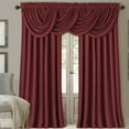thumbnail image 1 of Elrene Home Fashions All Seasons Room Darkening Rod Pocket Waterfall Window Valance, 52" x 36" (1, Red, 1 of 8