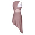 thumbnail image 4 of Traje de baile lírico moderno contemporáneo de Ballet para mujer, vestido de baile con dobladillo asimétrico sin mangas de malla transparente, Ropa de baile, 4 of 5