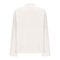 thumbnail image 6 of Women Fuzzy Fleece Jacket Sherpa V-neck Button Down Long Sleeve Winter Coat Plush Warm Sleepwear with Pockets, 6 of 8