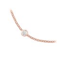 thumbnail image 2 of Frosted Emerald Necklace on 14K Rose Gold Bezel Set 2.00 ct.tw, 2 of 7