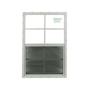 Shed Windows and More 21 x 27 Safety/TEMPERED Glass Window White Flush Playhouse Window Chicken Coop Window