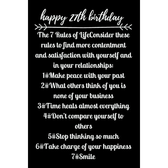 happy27th birthday The 7 Rules of Life (Paperback)