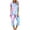 Light Blue, variant on Jamicy Womens Summer Wear Gift for Wife Women's Casual Floral Print Short Sleeved Round Neck Capri Pajamas Set Lounge Sets Sleepwear