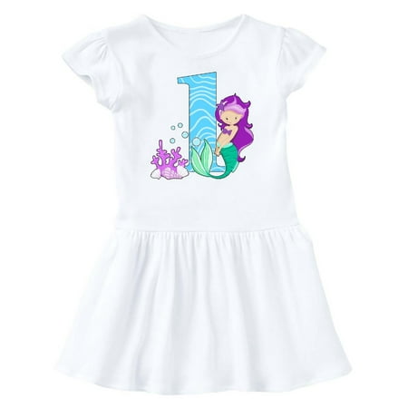 

Inktastic First Birthday- mermaid Gift Baby Girl Dress