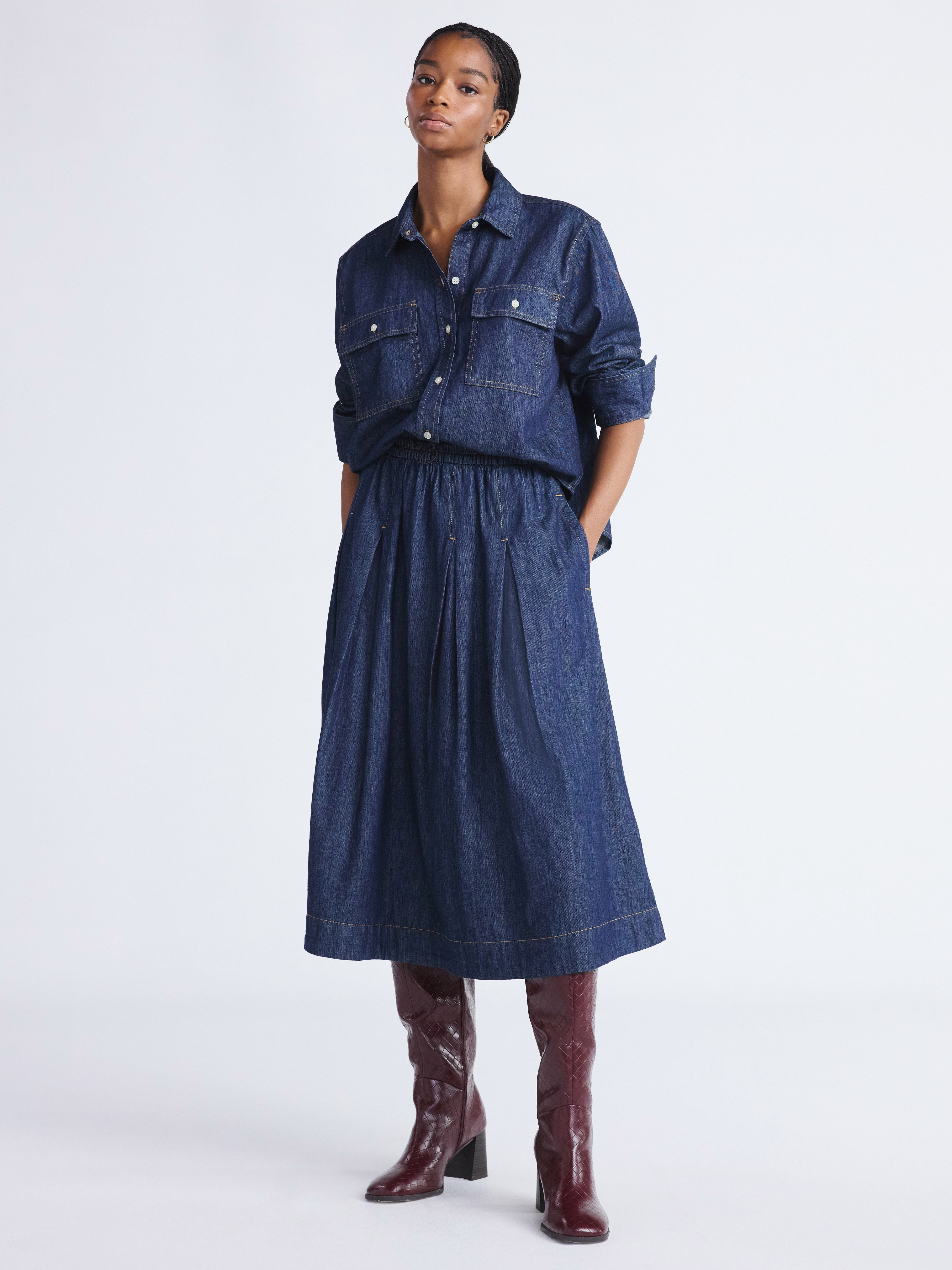LS CROP UTLTY SHIRT