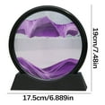 thumbnail image 3 of Moving Sand Art Liquid Motion, 3D Deep Sea Sandscape Color Quicksand Decor, Round Glass Moving Sand Art Picture Relaxing Desktop Home Office Work Decor (7 inch-Purple)-Birthday Gifts For Women, 3 of 8