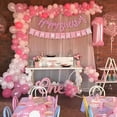 thumbnail image 4 of AOWEE 1st Birthday Decoration, Pink White Balloon Arch with Happy Birthday Banner, Number 1 Foil Balloon, Pink Tablecloth for Birthday Girls Daughter Baby Shower Party Decoration, 4 of 7