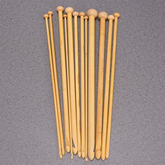ELAYARD 12-Pack Hand Knitting Needles with Smooth Finish and Wheels for Versatile Knitting and Craft Projects
