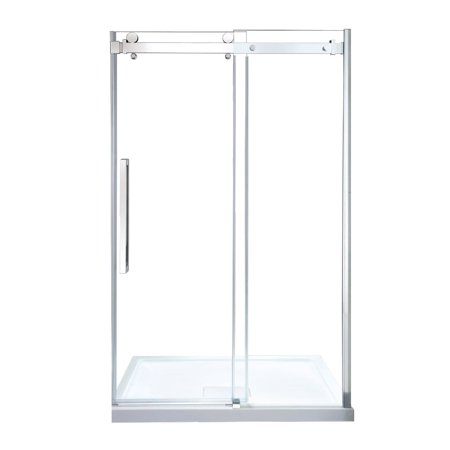 Ove Decors Sierra 48 In Sliding Tempered Glass Panels With Base
