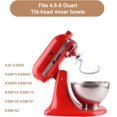 thumbnail image 5 of C-Shaped K45DH Coated Dough Hook, Attachment for KitchenAid Tilt-Head Stand Mixers Only, Fits 4.5–5 Quart Bowls, Compatible with K45, K45SS, KSM90, KSM150, 5 of 7