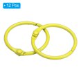 thumbnail image 3 of Unique Bargains 30mm Loose Leaf Binder Rings, 12Pcs 2.2mm Metal Flash Card Book Binding Rings for Key Chain Card, Yellow, 3 of 7