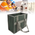 thumbnail image 3 of Wide Mouth Tool Bag, Waterproof OD Green  Tool Storage Bag, Durable Multi Functional Large Capacity Handbag, Electrician Hardware Tool Organizer Case For Wrench, Plier, Nails, 3 of 8