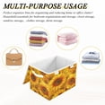 thumbnail image 6 of Iauyy Large Storage Box with Lid - Foldable Home Storage Bins for Clothes Toy Holiday Decor, Sunflower Seamless (42*32*30cm), 6 of 6