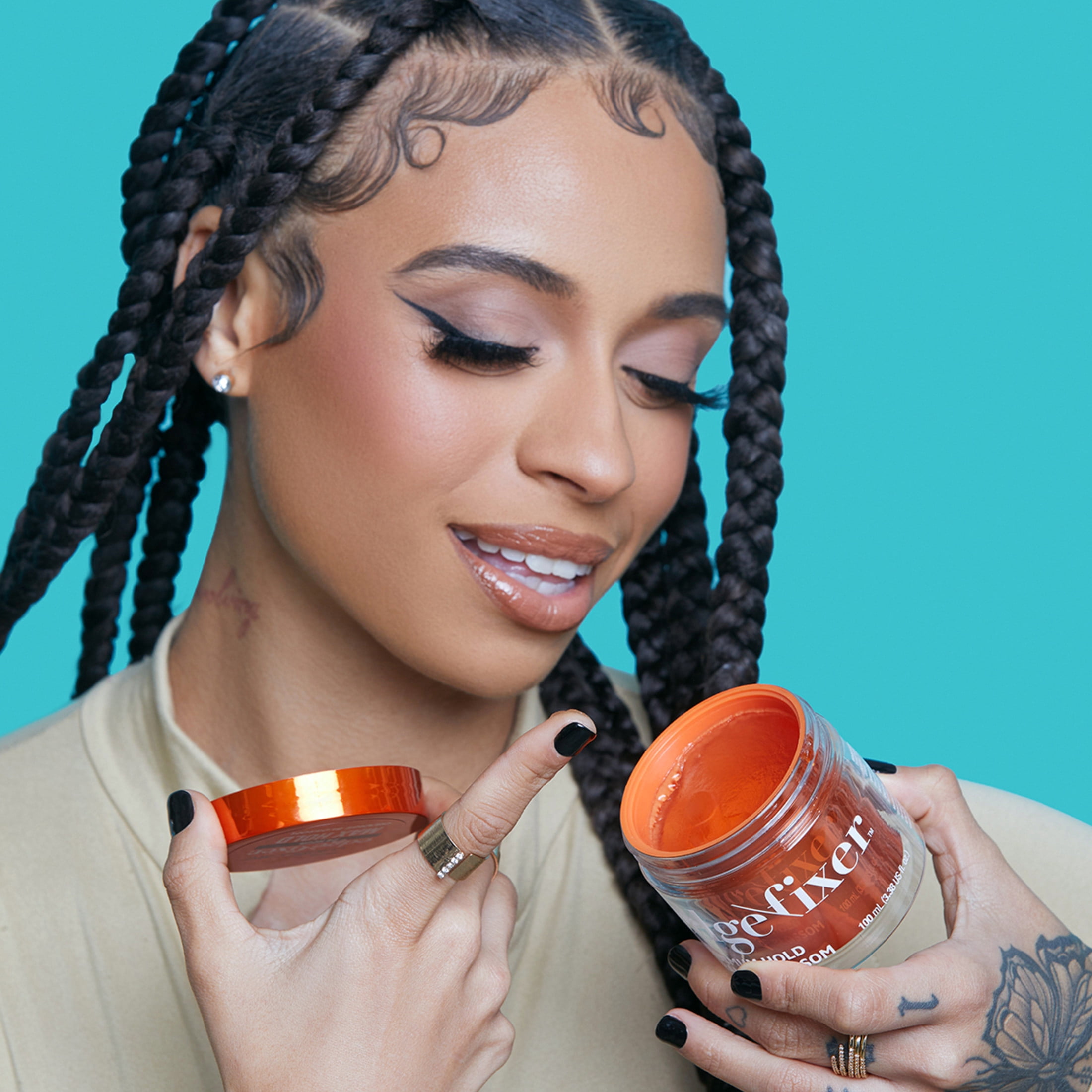 (2 pack) KISS Colors & Care Maximum Hold Edge Fixer,  100 mL (3.38 US fl. oz.) - Orange Blossom