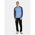 thumbnail image 4 of George Men's and Big Men’s Raglan Crewneck Tee with Long Sleeves, Sizes S-3XL, 4 of 6