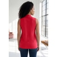 thumbnail image 2 of Roaman's Women's Plus Size Ultimate Sleeveless Mockneck Tee, 2 of 6