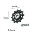 thumbnail image 4 of Colaxi Poulie de Dérailleur Arrière Roue de Jockey Pièces de Rechange pour Vélos de Montagne, Robuste, Léger Rouleau de Guide de Roue de Remplacement 12T, 4 of 8