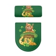 thumbnail image 2 of HELLHERO St. Patrick's Day Soft Universal Stretch Polyester Toilet Lid Cover Set Modern Bathrooms Non-Slip Machine Washable U-Shaped 2 Pcs Set, 2 of 8