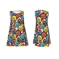thumbnail image 7 of Lsque American Football Pattern Summer Dresses for Women – Sleeveless T-Shirt Swing Sundress, Perfect for the Beach and Casual Days, 7 of 7