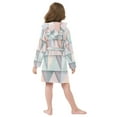 thumbnail image 7 of FORMRS Niños Bathrobe Unisex Hooded Robe Soft Plush Pajamas Sleepwear, Size 2-3T, Green Geometric, 7 of 7