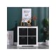 thumbnail image 4 of 3pcs 11-inch Foldable Storage Box, Black Non-woven Fabric Desktop Fabric Storage Box, Foldable Storage Bin, 4 of 5