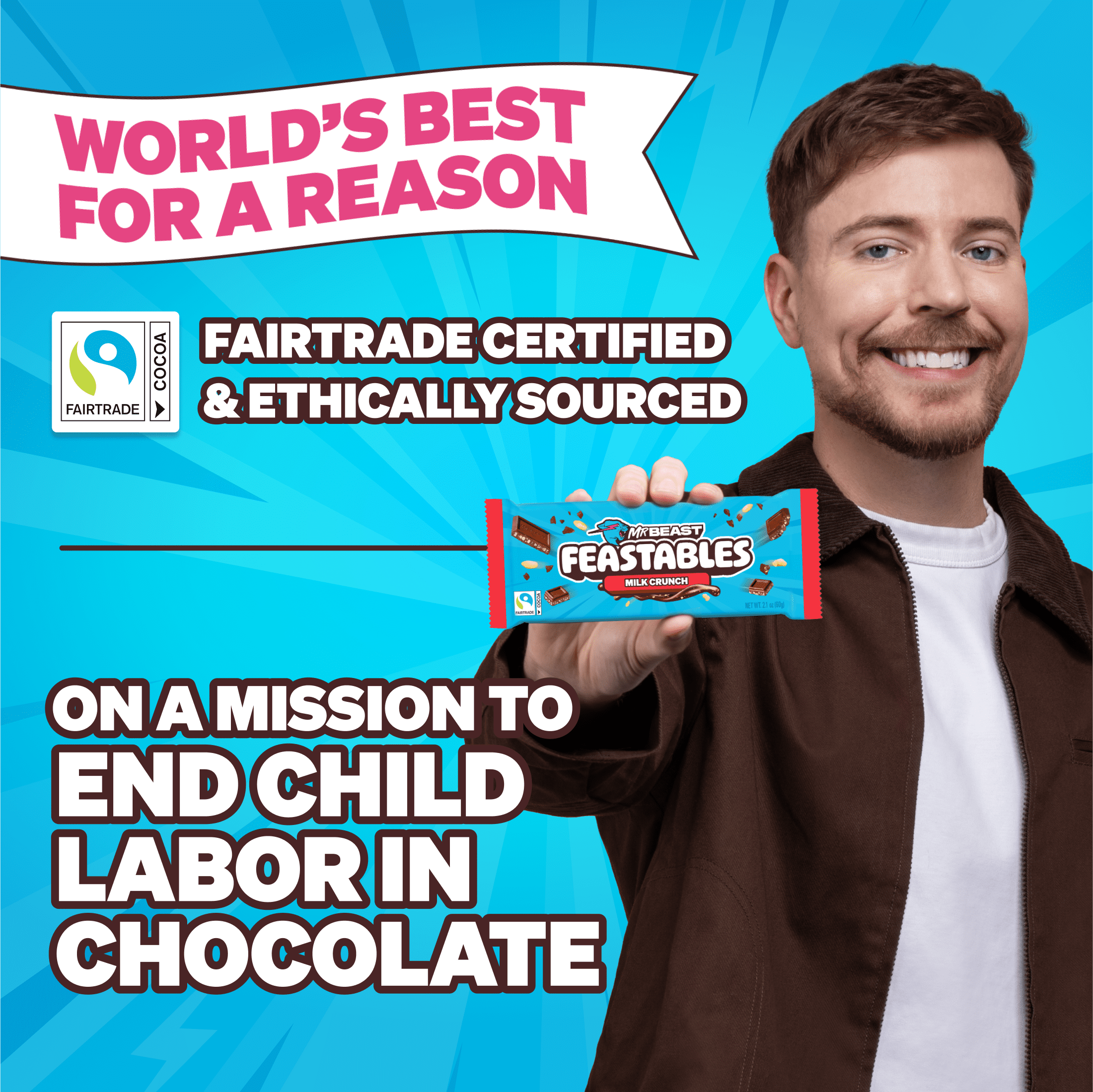 Feastables MrBeast Milk Chocolate Crunch Bar
