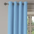 thumbnail image 3 of Ambesonne Checkered Grommet Curtain, Gingham Monochrome, 50" x 63", White Blue, 3 of 6