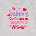 thumbnail image 4 of Inktastic Valentine's Day I'm My Daddy's Girl and My Mommy's World Girls Baby T-Shirt, 4 of 5