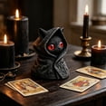 thumbnail image 5 of The Mysterious Cape Cats Statue Dressed In A Cape Is A Gothic-style Blacks Cats Statue., 5 of 5
