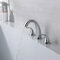 thumbnail image 2 of High Flow 2 Handle Deck Mounted Roman Tub Faucet with Valve,Chrome Finish, 2 of 6