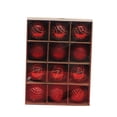 thumbnail image 4 of 12 adornos navideños colgantes de 6 cm, bolas decorativas de Navidad. Rojo, 4 of 9