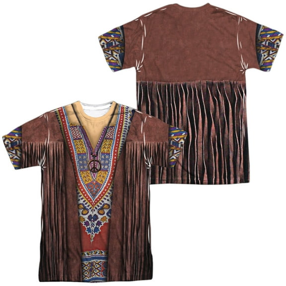 Hippie Costume (Front - Back Print) - Short Sleeve Shirt - XX-Large
