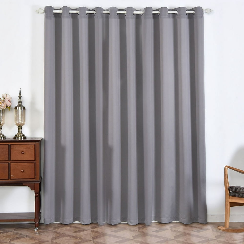 Charcoal Grey Blackout Curtains | 2 Packs | 52 x 96 Inch Grommet