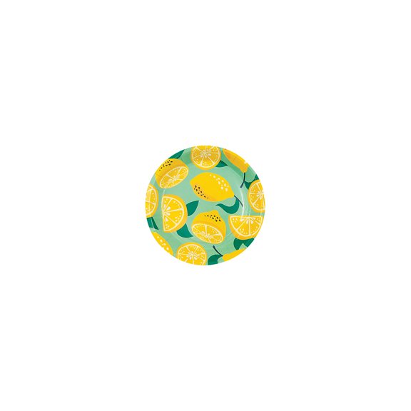 Fun Express Lemon Party Paper Dessert Plates - 8 Ct
